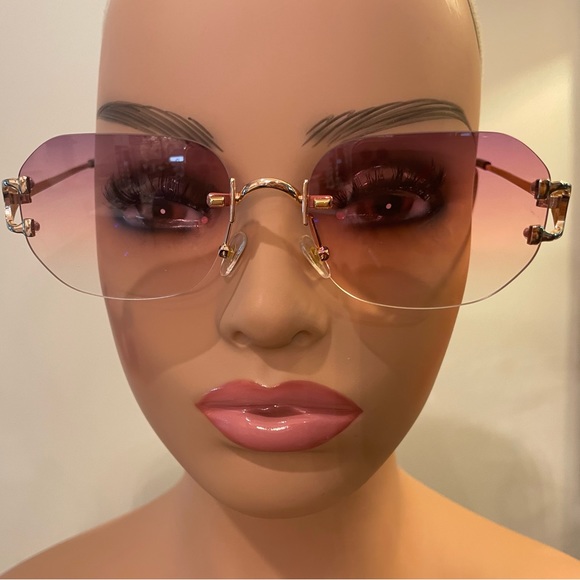 Rimless Unisex Sunglasses - Picture 2 of 4